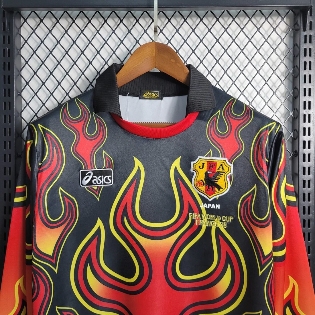 Retro 1998 Japanese Goalkeeper Red Flame Size S-XXL 10