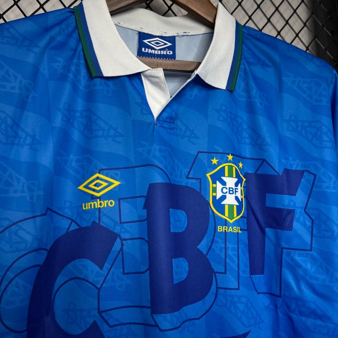 1991 Brazil Visitante Camiseta Retro Version 7
