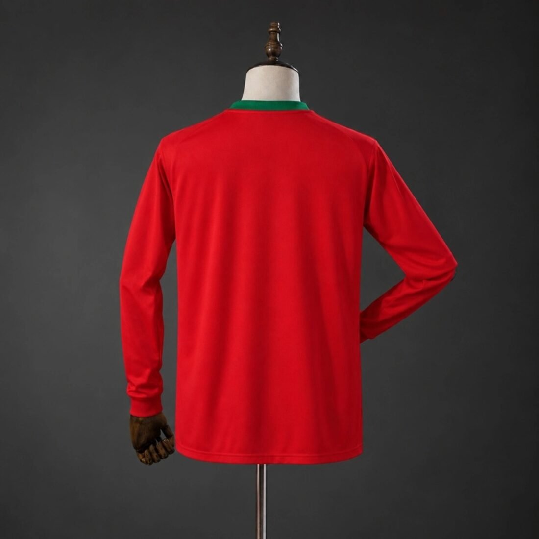 2012 Portugal Home Jersey Long Sleeve Retro Version S-2XL 3