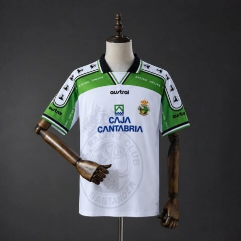 97/98 Racing Santander Home Jersey Retro Version S-2XL