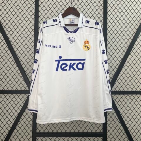 Real Madrid Home Long Sleeve Retro Version S-2XL