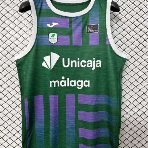 26-27 Malaga Basketball Jersey, Home Green, S-2XL